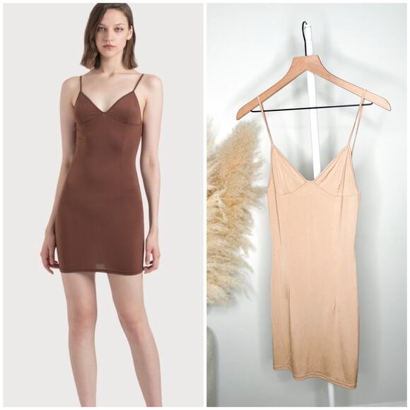 I.AM.GIA Mini Slip Dress Medium Nude Cream Tan - Picture 1 of 8